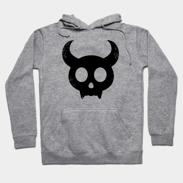 Cute Skull with Horns Hoodie by PsychicCat